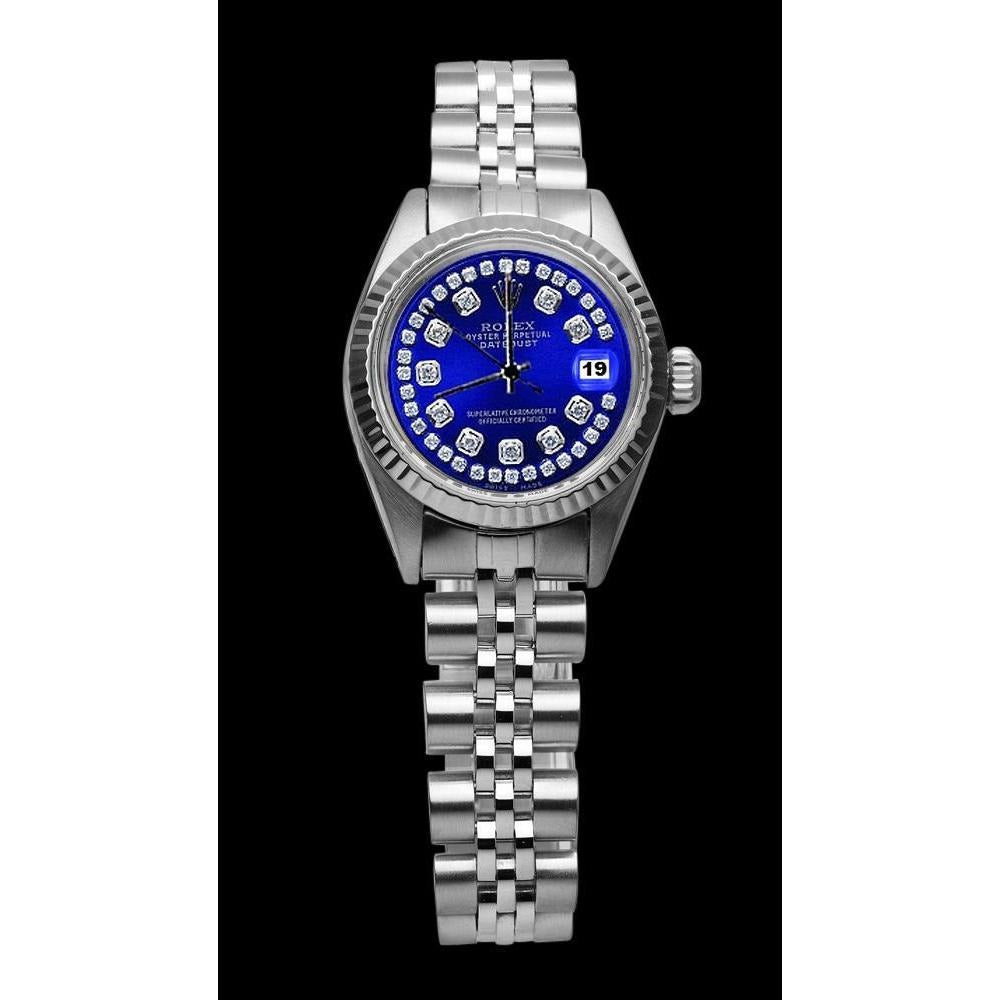 Double Row Diamond Dial Ss Jubilee 