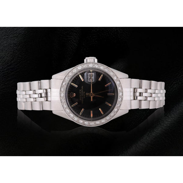 Rolex Date Black Stick Dial