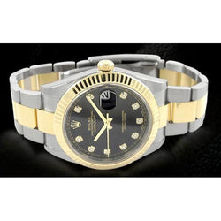 Rolex Date Just Ii 41 Mm Diamond Dial Gents Watch Ss & Gold Bracelet