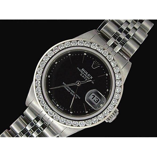 natural round diamond 1ct watch front view