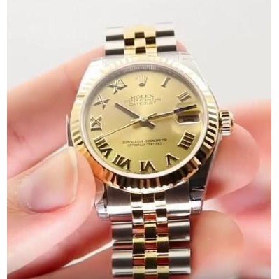 Bracelet Fluted Bezel Ss Gold Midsize