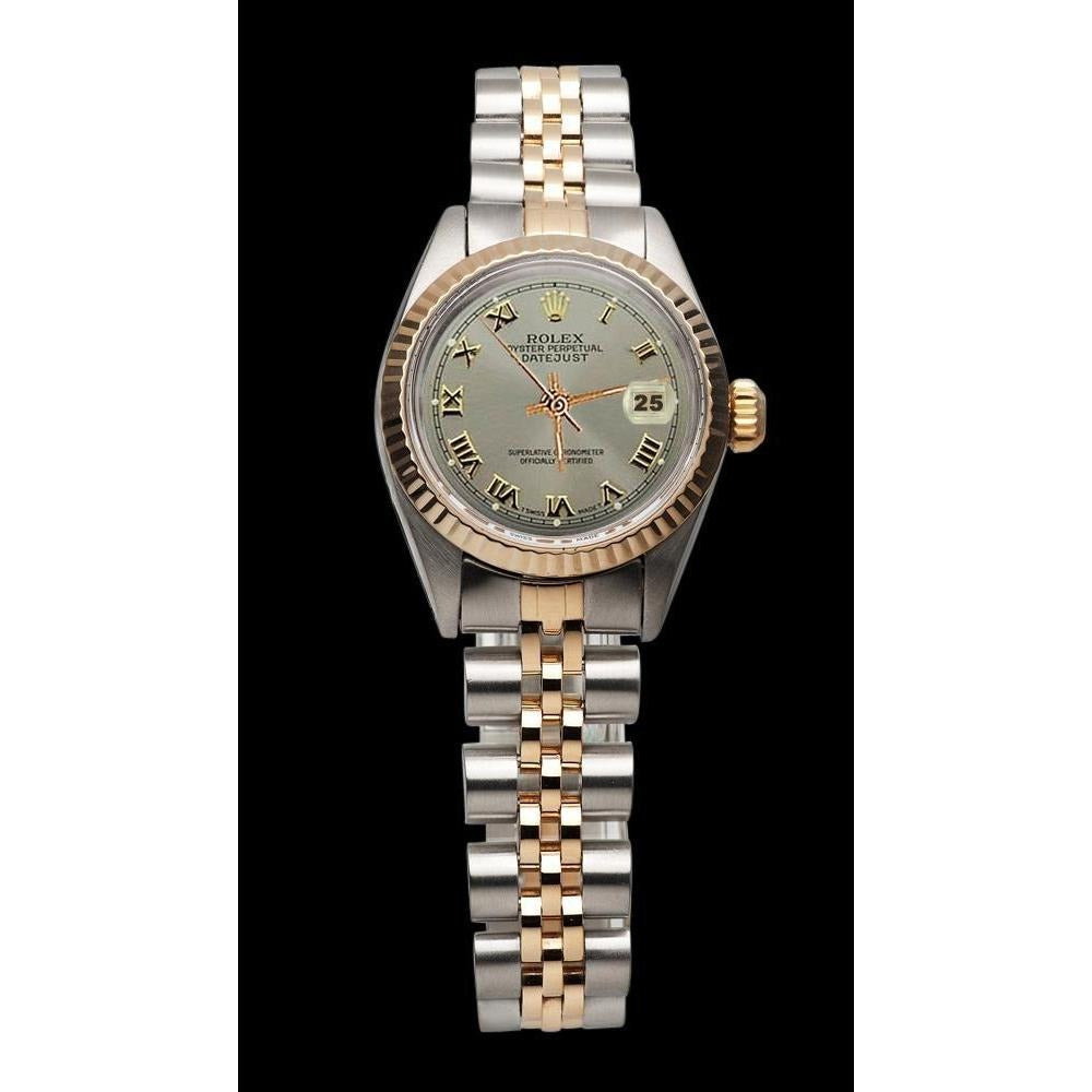 Women Watch Ss & Yellow Gold Fluted Bezel
