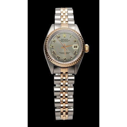 Women Watch Ss & Yellow Gold Fluted Bezel
