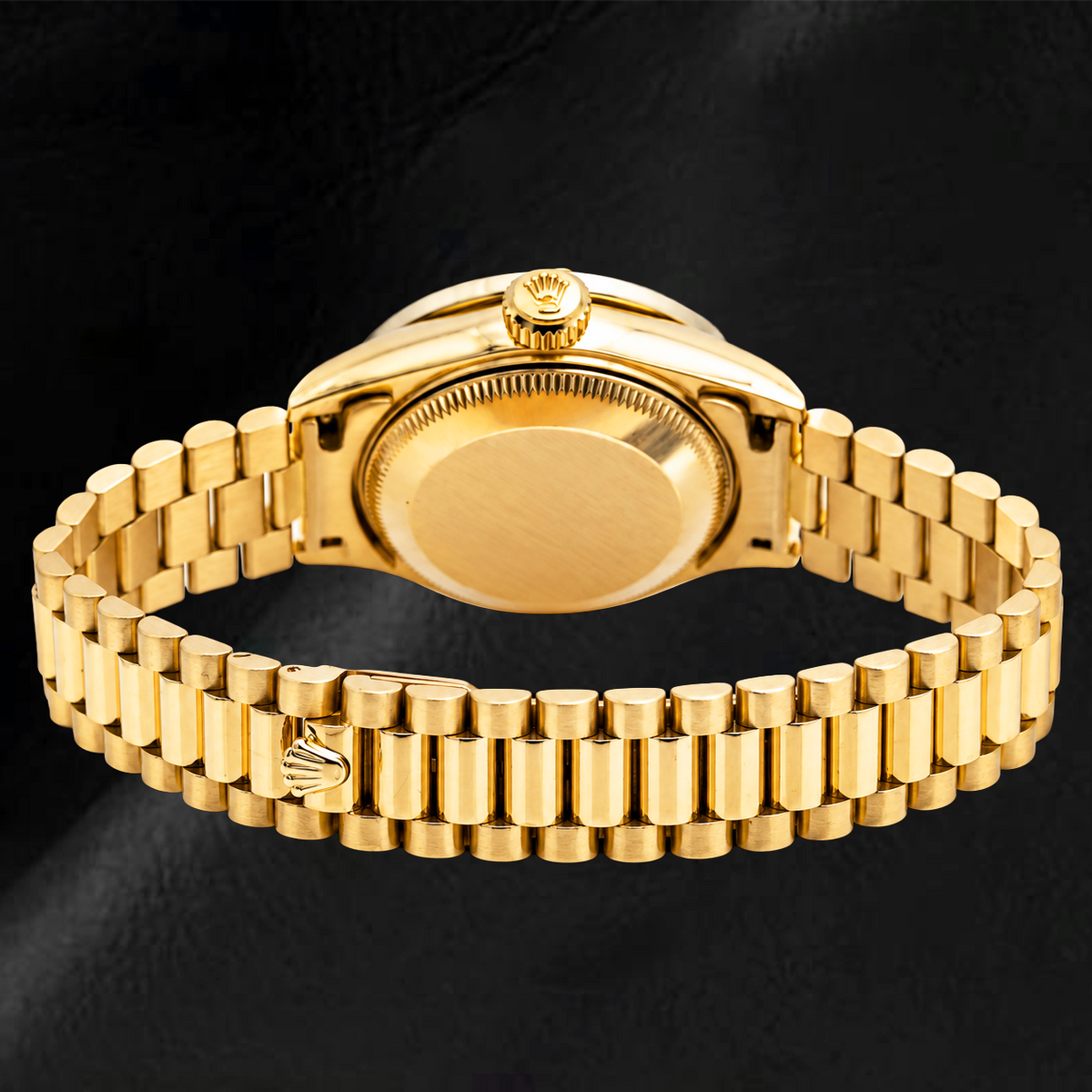 Rolex Datejust 26MM 69178 Black Factory Diamond Dial Diamond Bezel Yellow Gold