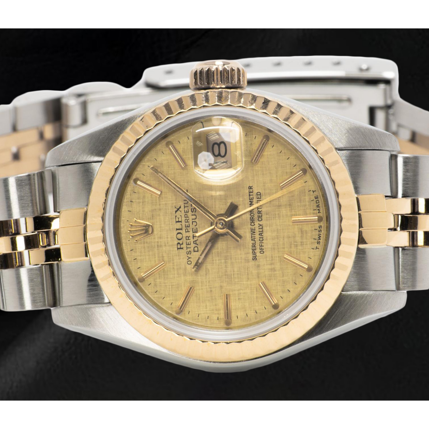 Rolex Datejust 26 mm Champagne Stick Dial Two Tone Ladies Watch