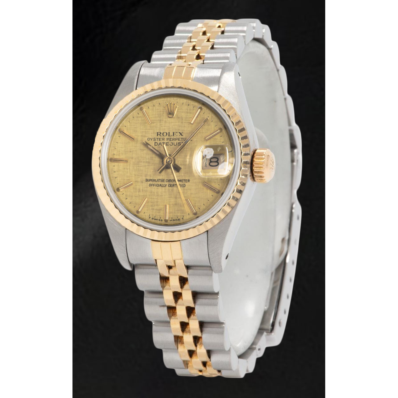 Rolex Datejust 26 mm Champagne Stick Dial Two Tone Ladies Watch