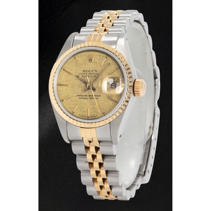 Rolex Datejust 26 mm Champagne Stick Dial Two Tone Ladies Watch