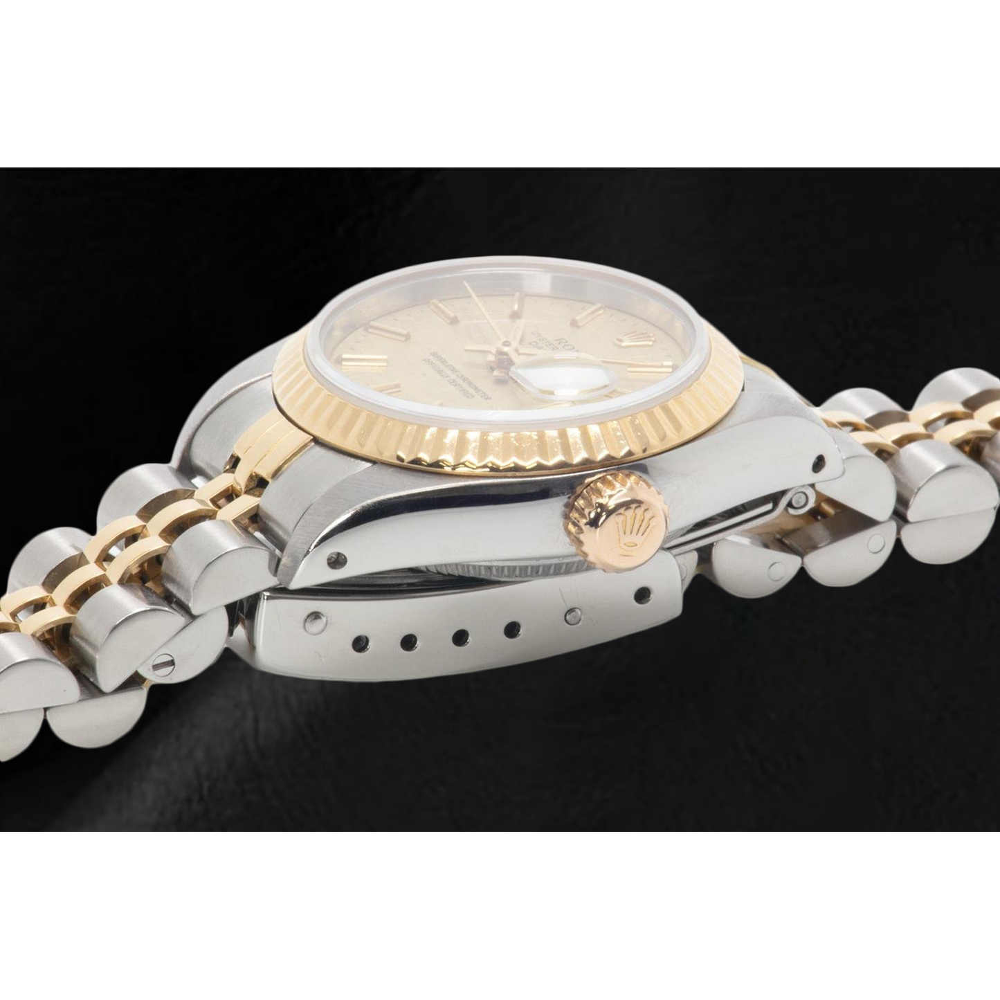 Rolex Datejust 26 mm Champagne Stick Dial Two Tone Ladies Watch