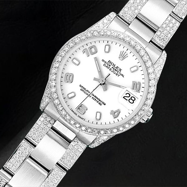 Arabic Dial Stainless Steel Ladies Watch