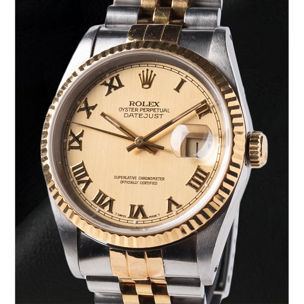 Rolex Datejust Champagne Roman Dial 36 mm Two Tone WatchRolex Datejust Champagne Roman Dial 36 mm Two Tone Watch