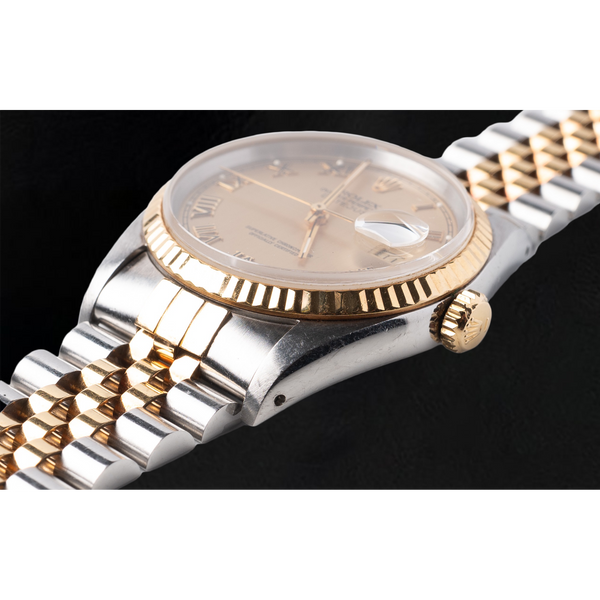 Rolex Datejust Champagne Roman Dial 36 mm Two Tone Watch