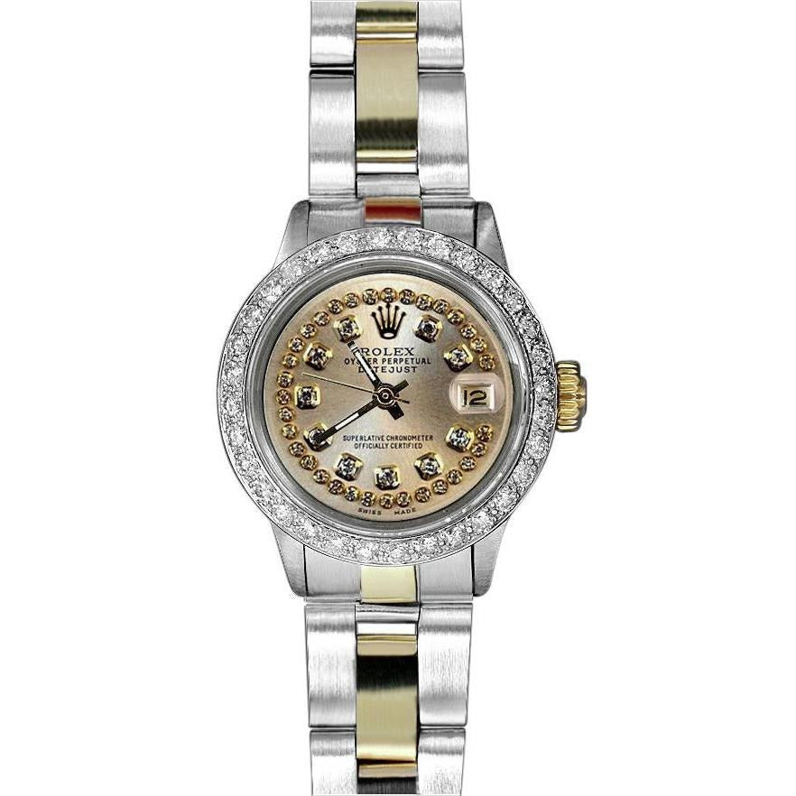 Datejust Diamond Bezel Two Tone Woman