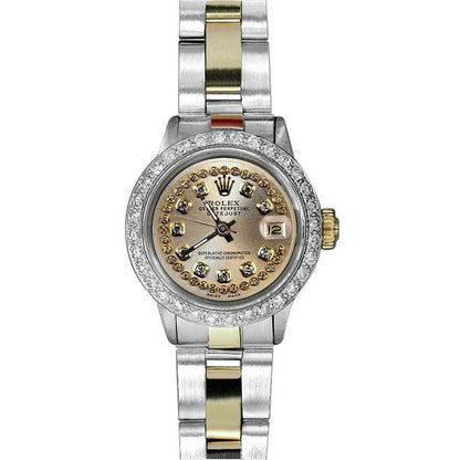 Datejust Diamond Bezel Two Tone Woman