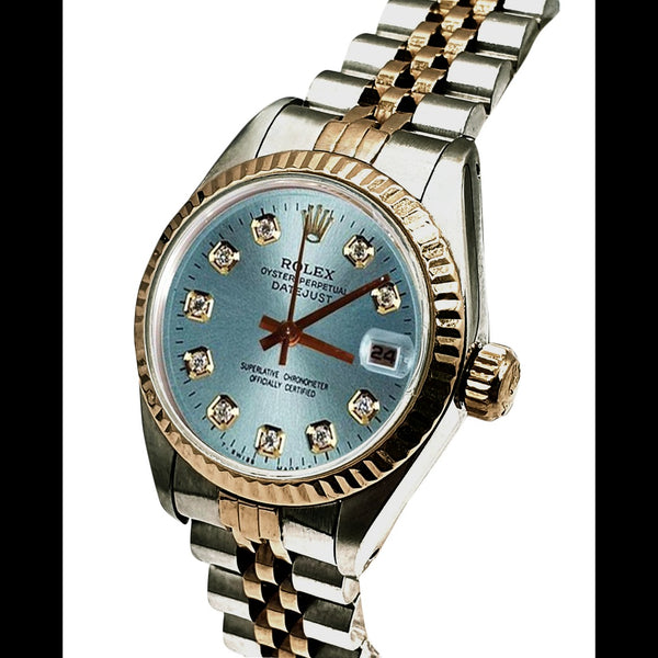 Blue Diamond Dial Two Tone