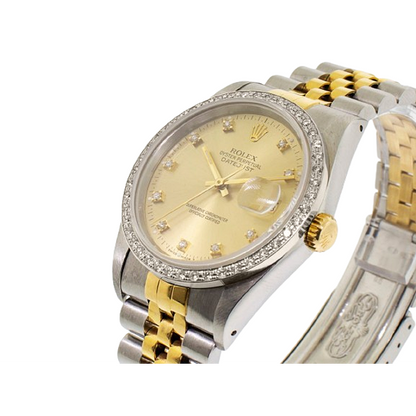 Diamond Bezel Two-Tone Bracelet Quick Set