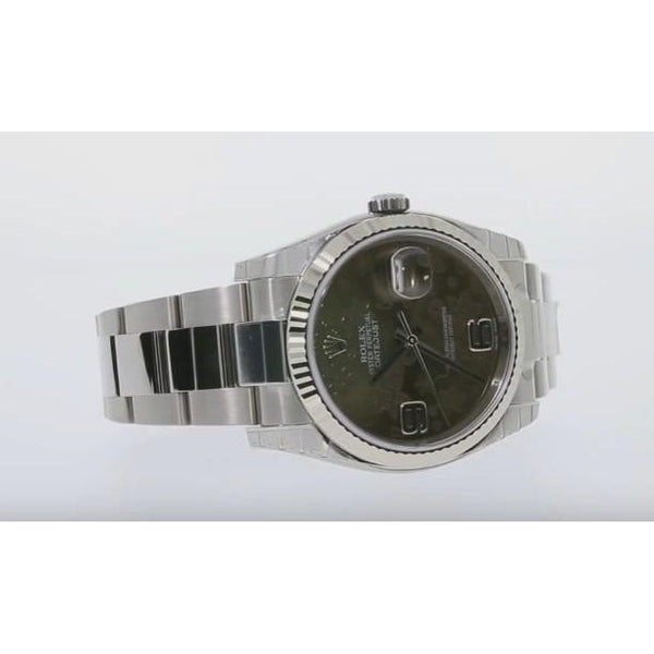 Fluted Bezel Stainless Steel Bracelet