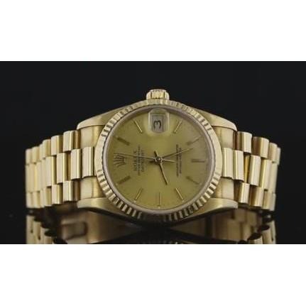 Champagne Dial Flutedbezel Yellow Gold