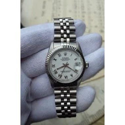 Rolex Datejust Midsize Watch White Roman Dial Stainless Steel