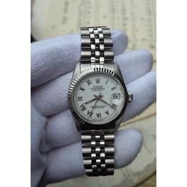 White Roman Dial Stainless Steel