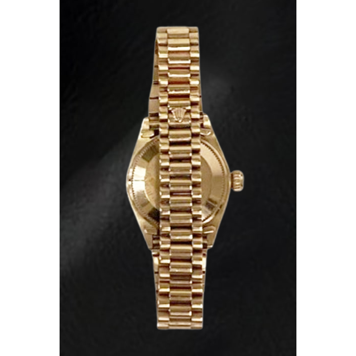 Rolex Datejust President style 26 mm Champagne Dial Yellow Gold Ladies Watch