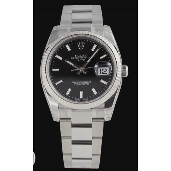 Watch Black Stick Dial Oyster Bracelet