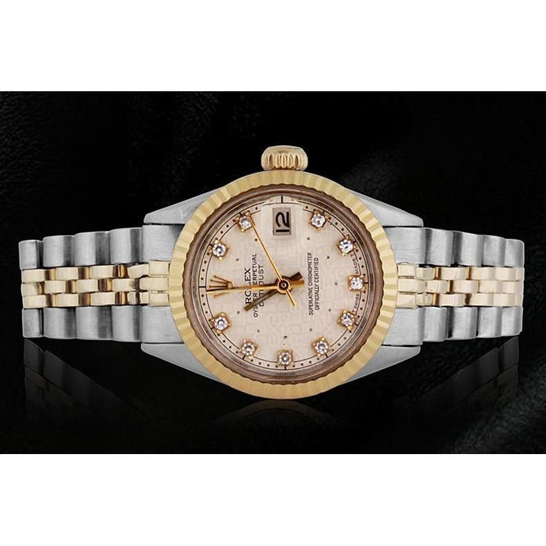 Watch Two Tone Diamond Dial Jubilee Style Ivory
