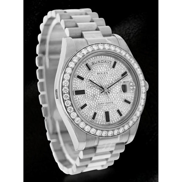 Men Watch Diamond Dial President Bracelet