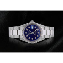 Rolex Dj Blue Diamond Dial Bezel Stainless Steel Oyster QUICK SET