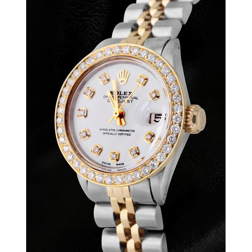 White Diamond Dial Bezel 