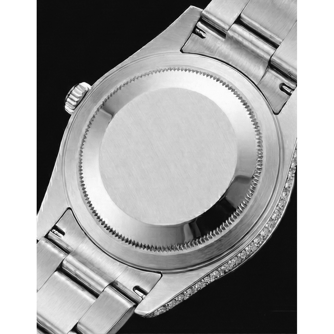 Rolex Iced Out 41 mm Bustdown Chocolate Diamond Dial Stainless Steel Watch Oyster Band