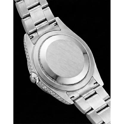 Rolex Iced Out 41 mm Bustdown Chocolate Diamond Dial Stainless Steel Watch Oyster Band