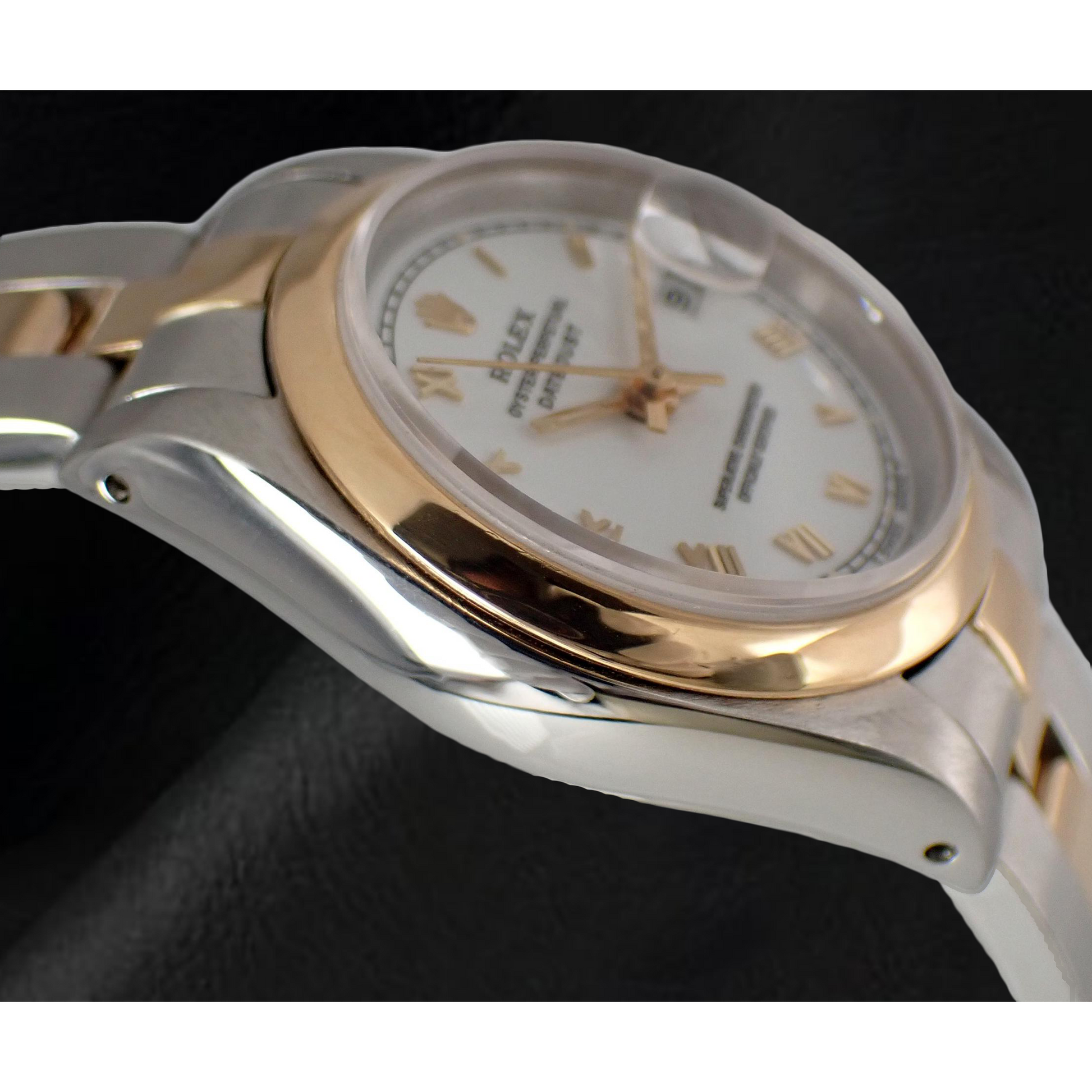 Rolex Lady-Datejust 26 mm Two Tone White Roman Dial Watch