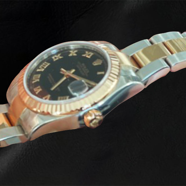 Rolex Lady Datejust 178271 Brown Roman Dial Two Tone Watch