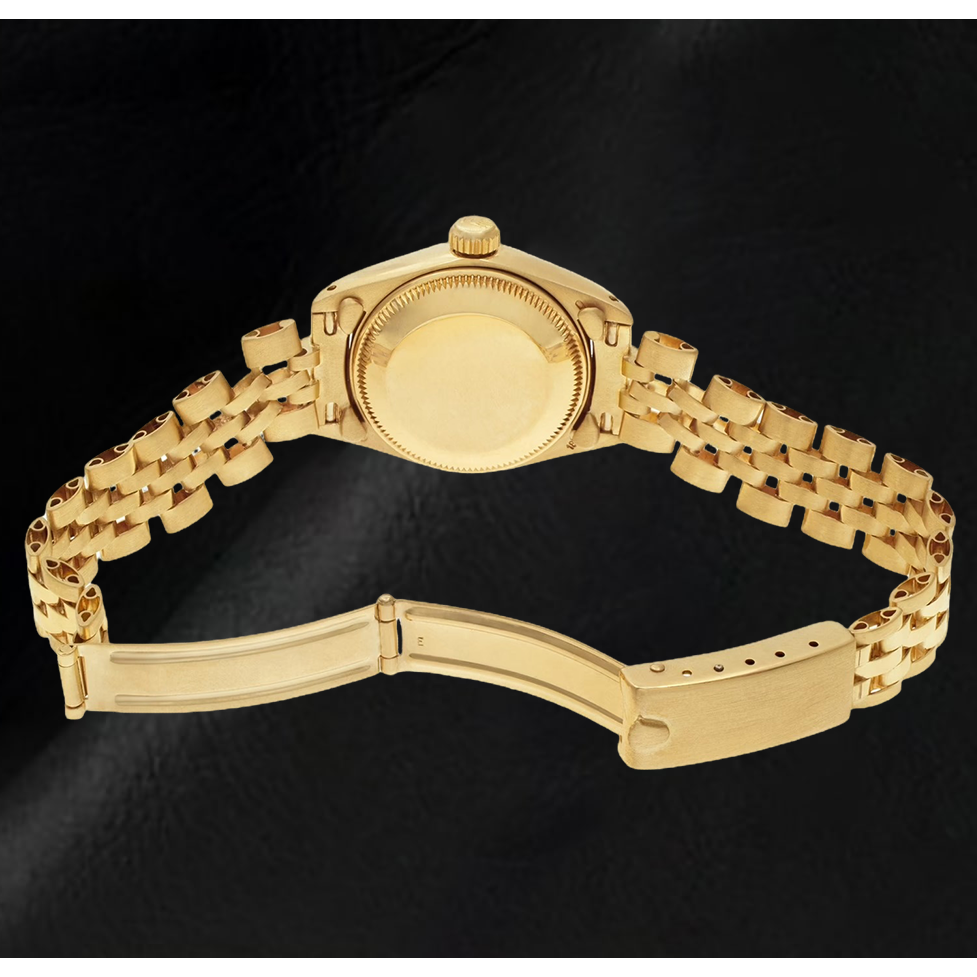 Rolex Lady Datejust President Style CHampagne 26 mm Yellow Gold Watch