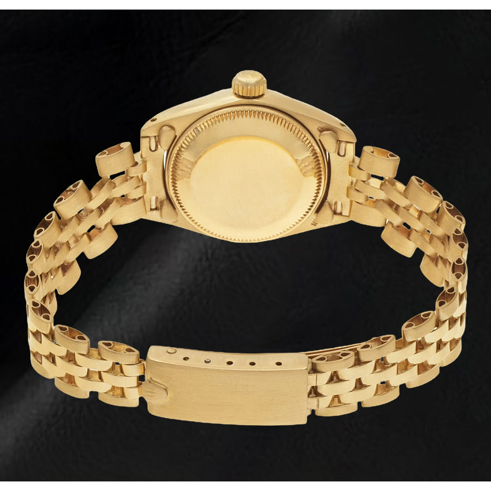 Rolex Lady Datejust President Style CHampagne 26 mm Yellow Gold Watch