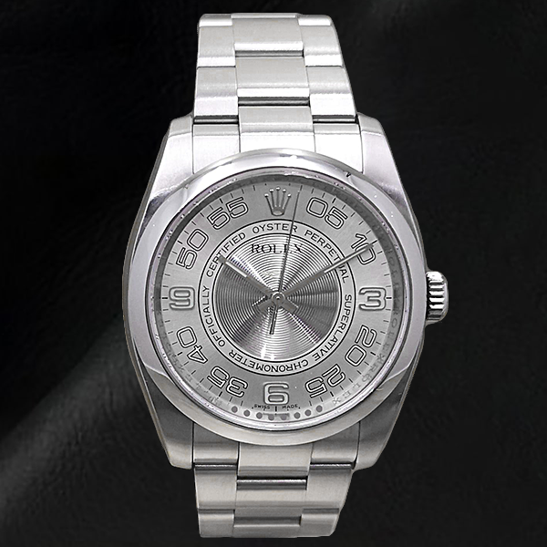 Rolex Oyster Perpetual 36mm 116000 Silver Arabic SS Unisex Watch