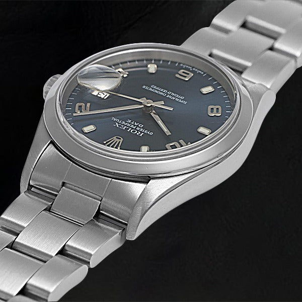 Blue Arabic Stainless Steel Watch
