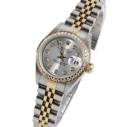 Diamond Dial Datejust Women Watch Two Tone
