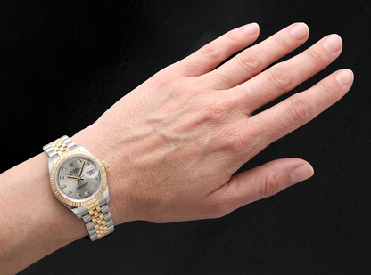 Rolex Datejust 279173 Silver Diamond Dial 28 mm Two Tone Watch