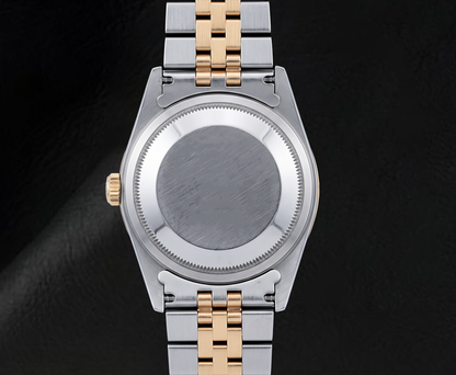 Rolex 16013 Datejust 36mm Blue Eastern Arabic Diamond Dial Two Tone Watch