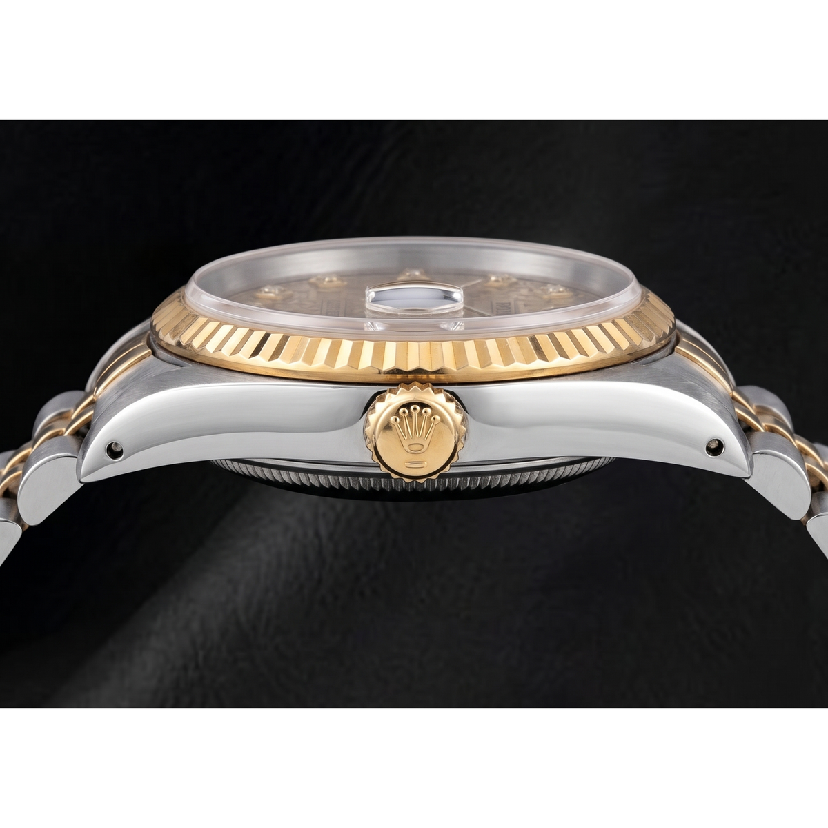 Rolex 16013 Datejust 36mm Champagne Jubilee Diamond Dial Two Tone Watch