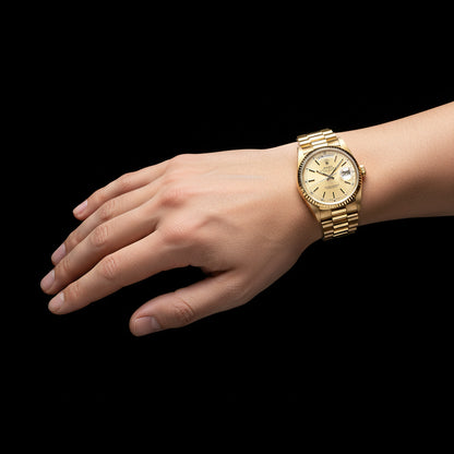 natural diamond watch profile view
