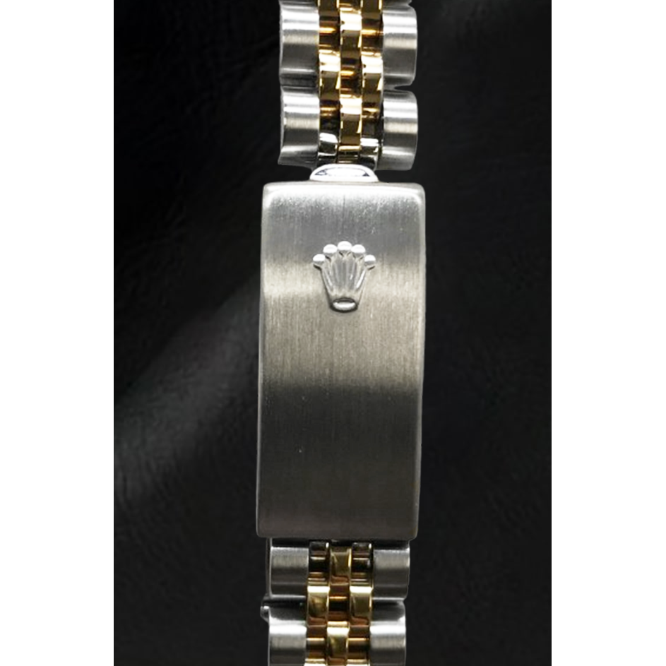 Rolex Year 2001 Datejust Gray Mother Of Pearl Diamond Dial 26 mm Two Tone Watch