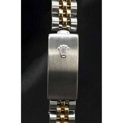 Rolex Year 2001 Datejust Gray Mother Of Pearl Diamond Dial 26 mm Two Tone Watch