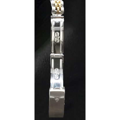 Rolex Year 2001 Datejust Gray Mother Of Pearl Diamond Dial 26 mm Two Tone Watch