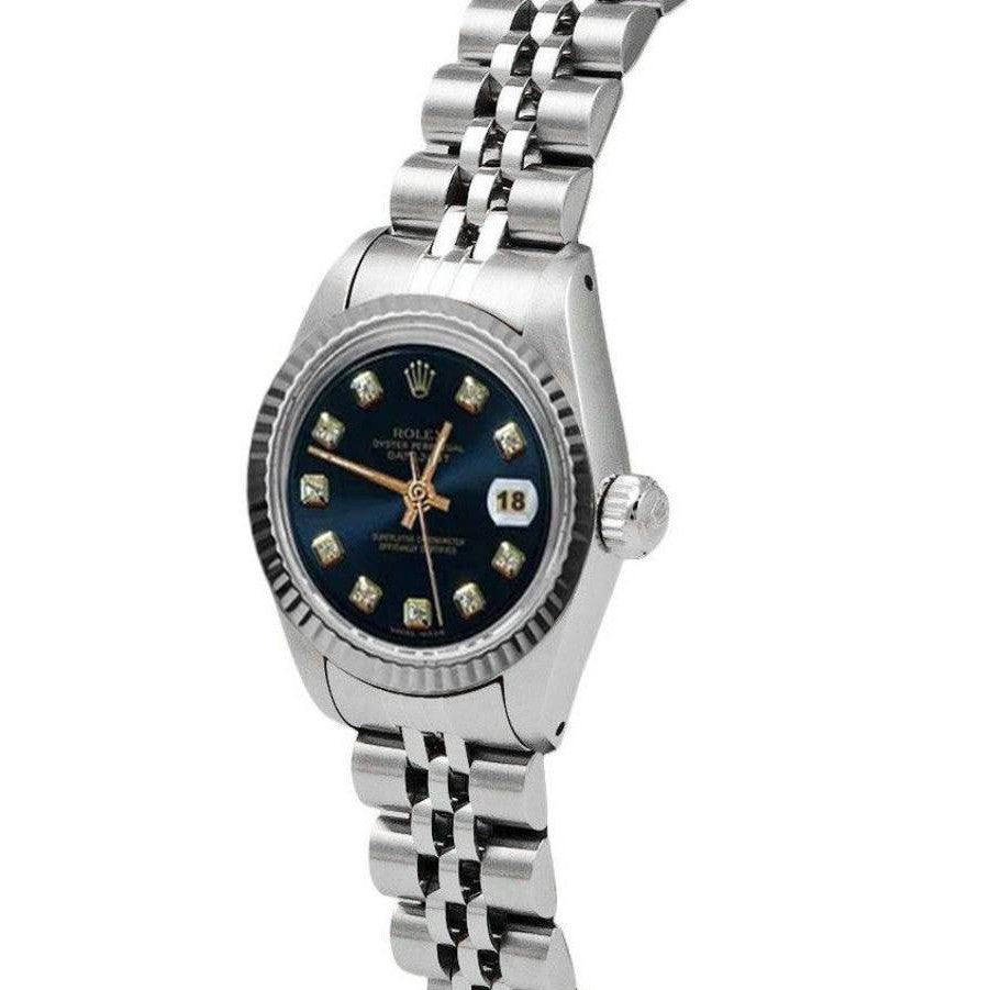 Rolex 26 mm Datejust Blue Diamond Dial Watch
