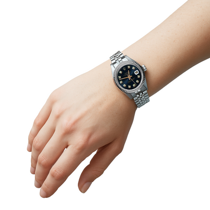 Rolex 26 mm Datejust Blue Diamond Dial Watch