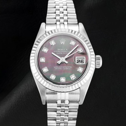 Rolex 26mm 2002 Year  Datejust Mother of Pearl Diamond Dial Watch