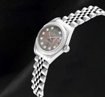 Rolex 26mm 2002 Year  Datejust Mother of Pearl Diamond Dial Watch