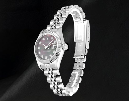 Rolex 26mm 2002 Year  Datejust Mother of Pearl Diamond Dial Watch